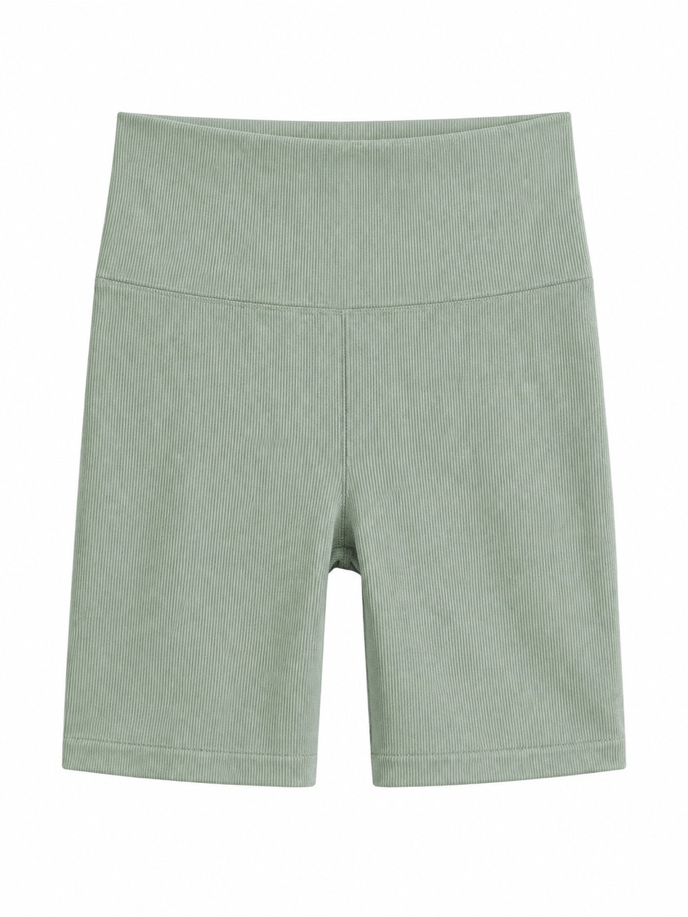New Balance Sage Green Ribbed High-Waisted Athletic Biker Shorts Size S